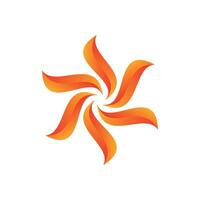 prydnad brand flamma blomma ikon logotyp mall illustration design vektor