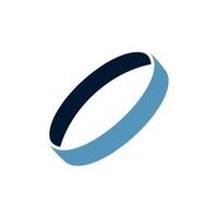 Blau Ring Initiale Logo Design. Vorlage Design vektor