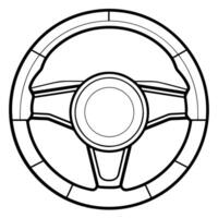 Symbol von ein Lenkung Rad Umriss, Ideal zum Automobil-Themen Entwürfe. vektor