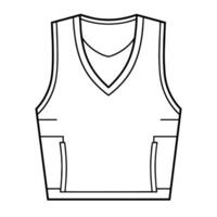 elegant basketboll jersey ikon. slående översikt illustration. vektor