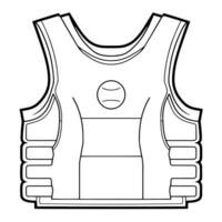 glatt Basketball Jersey Symbol. auffällig Gliederung Illustration. vektor