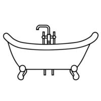 Gliederung von ein Badezimmer Symbol, perfekt zum Innere Design Projekte. vektor