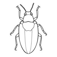 översikt ikon skildrar en kackerlacka, lämplig för olika mönster. vektor