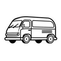 modern Gliederung Symbol von ein Lieferung Auto, Ideal zum Logistikbezogene Entwürfe. vektor