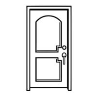 klassisch Gliederung Symbol von ein Tür, perfekt zum architektonisch Entwürfe. vektor