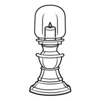 elegant Lampe Gliederung Symbol. vektor