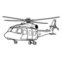 detaljerad översikt ikon av en militär helikopter. vektor