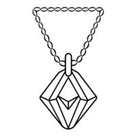 zart Halskette Gliederung Symbol zum elegant Schmuck Entwürfe. vektor