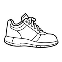 Gliederung Symbol von ein Sport Schuh, perfekt zum sportlich Entwürfe. vektor