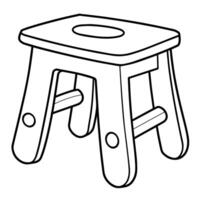 Symbol von ein Schemel Umriss, geeignet zum Möbel oder Innere Design Projekte. vektor