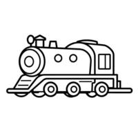 illustration av en leksak tåg översikt ikon, perfekt för ungar' och transport mönster. vektor