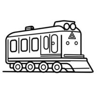 illustration av en leksak tåg översikt ikon, perfekt för ungar' och transport mönster. vektor