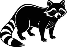 Waschbär Silhouette Illustration Design vektor