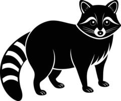 Waschbär Silhouette Illustration Design vektor