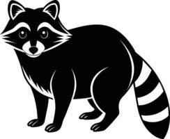 Waschbär Silhouette Illustration Design vektor