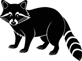 Waschbär Silhouette Illustration Design vektor