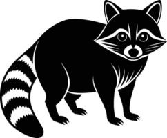 Waschbär Silhouette Illustration Design vektor