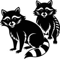 Waschbär Silhouette Illustration Design vektor