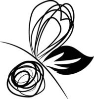 ein Zeichnung von ein Schmetterling mit das Wörter Schmetterling auf es vektor