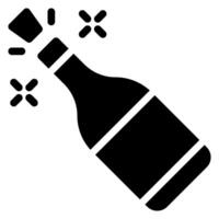 Weinflaschen-Glyphe-Symbol vektor