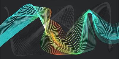 abstrakt bakgrund med färgglada vågor vektor