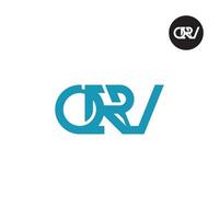 qrv logotyp brev monogram design vektor
