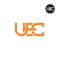 uec logotyp brev monogram design vektor