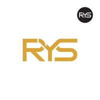 rys Logo Brief Monogramm Design vektor