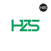 Hz Logo Brief Monogramm Design vektor