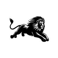 das Löwe Logo läuft schwarz und Weiß vektor