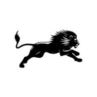 das Löwe Logo läuft schwarz und Weiß vektor