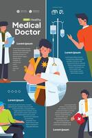 friska infographic medicinsk läkare platt design illustration vektor