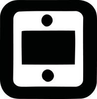 minimalistisch schwarz und Weiß Symbol - - Fernbedienung Kontrolle. vektor