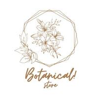 botanisk logotyp design för grafisk designer eller blomma Lagra vektor