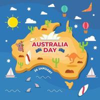 Australien dag bakgrund vektor