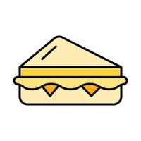 Sandwich Linie gefüllt Symbol Design vektor