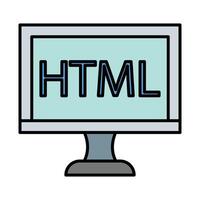 html linje fylld ikon design vektor