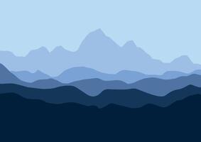 Landschaft mit Berge Panorama. Illustration im eben Stil. vektor