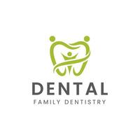 familj dental tandläkare tandvård logotyp vektor