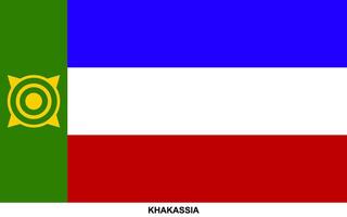 Flagge von Chakassien, Khakassien National Flagge vektor