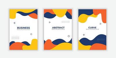 einstellen abstrakt bunt geometrisch modern jährlich Bericht Flyer Broschüre Flugblatt, das Präsentation Abdeckung, Zeitschrift Werbung. Startseite mit ein abstrakt Hintergrund. vektor