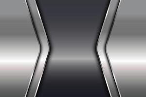 schwarz Silber Rahmen Hintergrund mit modern elegant Stil. metallisch Rahmen Design vektor