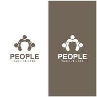 Gemeinschaft Logos Menschen überprüfen. Logos zum Teams oder Gruppen und Unternehmen Design vektor