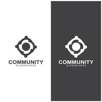 Gemeinschaft Logos Menschen überprüfen. Logos zum Teams oder Gruppen und Unternehmen Design vektor