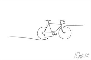 Rennen Fahrrad kontinuierlich Linie Illustration vektor