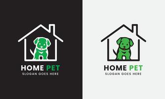 Hem sällskapsdjur, hund djur- valp katt ikon, söt sällskapsdjur logotyp design begrepp prov vektor