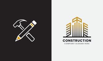 Konstruktion Symbol, Gebäude Symbol, Grundeigentum Eigentum Haus Geschäft Logo Konzept vektor