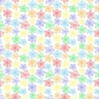 ästhetisch zeitgenössisch druckbar nahtlos Muster mit Regenbogen Pastell- Blumen. modern Blumen- Hintergrund zum Textil, Stoff, Hintergrund, Verpackung, Geschenk wickeln vektor