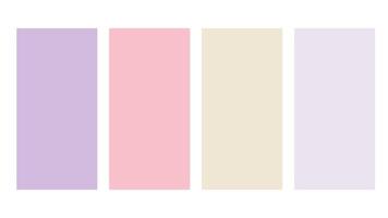 Sanft lila, Rosa, Weiß Farbe Palette. einstellen von hell Farbe Palette Kombination im rgb verhexen. Farbe Palette zum ui ux Design. abstrakt Illustration zum Ihre Grafik Design, Banner, Landung Seite vektor