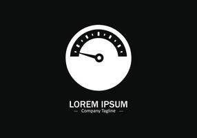 Tachometer Logo Design Symbol Silhouette isoliert vektor